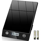 Küchenwaage Digital mit Geneigtes Display,Glas Digitale Küchenwaage,Hochpräzise...