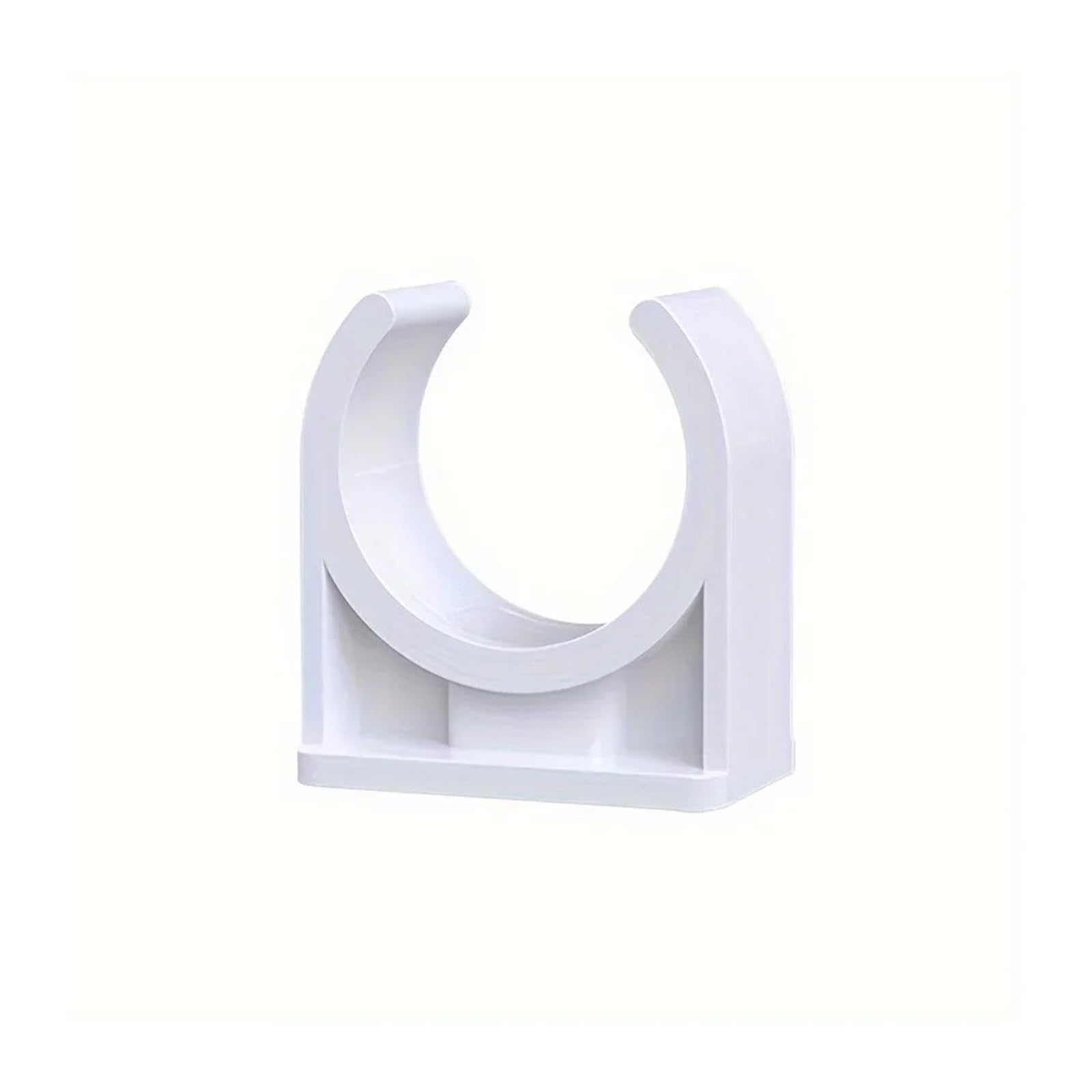 PVC Water Pipe Clamps 10pcs White U-Shaped Clamp Hose Brackets 20mm Inner Diameter(20mm)