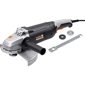 Meister Winkelschleifer 2200 W, MWS2200-230 – Scheiben-Ø 230 mm – Spindelarretierung – Werkzeuglos verstellbare Schutzhaube – Mit Zusatzhandgriff / Trennschleifer für Beton, Stein & Stahl / 5455260
