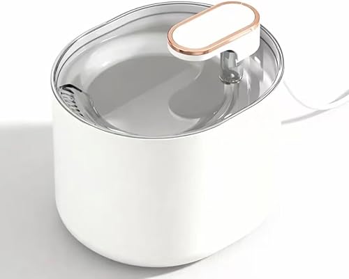 Fuente de agua para gatos, fuente de agua ultra silenciosa para gatos, luz LED de nivel de agua para mascotas de gran capacidad de 3 L101 oz,