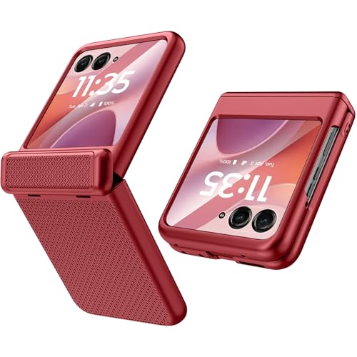 Étui Motorola Razr 60 Miimall rigide avec protection écran bordeaux