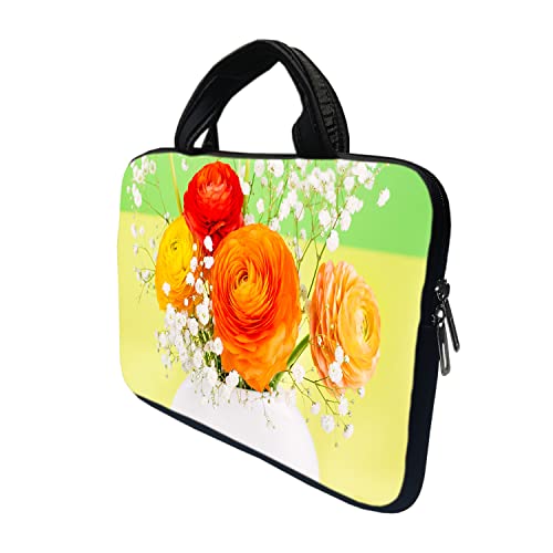 Image of TheSkinMantra Chain Laptop Sleeve Bag Compatible with Laptop /Macbooks /Chrombook /Notebook /Zbook (11.6 Inch [Handle], Fresh Rose)