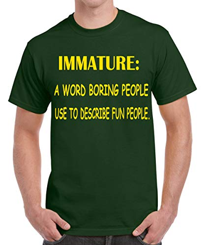 Image of Caseria Men's Cotton Printed T-Shirt -Immature Boring People | 100% Cotton | Half Sleeves | Regular Fit | Printed | Round Neck | Graphic T Shirt