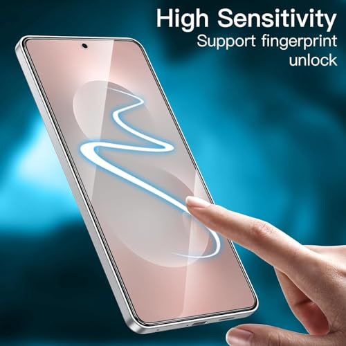 Image of SHILD( 2 Pack -Perfect -Fits Design Samsung Galaxy S25 Edge Smartphone Tempered Glass Screen Protector, With Easy Installation Military-Grade Protection, Ultra Tough, Anti Scratch