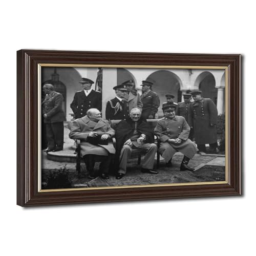 Toile Yalta Conference Livadia Palace Winston Churchill Cadre Mural Prestige Salon Bureau
