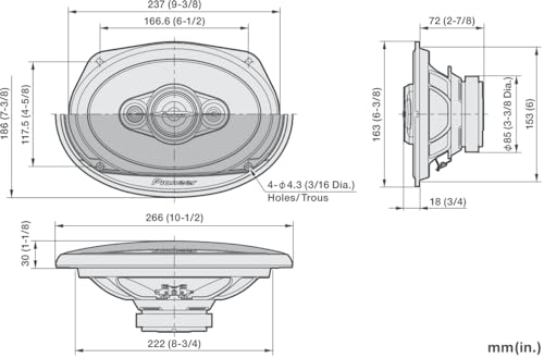 Image of Pioneer A-Series Plus TS-A6971F 6 inch x 9 inch 4-Way Speakers (Pair) - 600W Max, Balanced Sound + Smooth Treble, Enhanced Bass, Ideal Factory Upgrade, Installation Adaptors Included