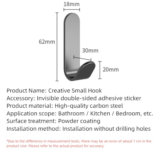 Image of Kofati Adhesive Hooks Heavy Duty 5.5-8.8 lbs Wall Hooks, 10 Pack Self Adhesive Damage Free Towel Rack, Stainless Steel for Coat Robe, Waterproof Oilproof Rustproof for Bathroom Shower Kitchen Office