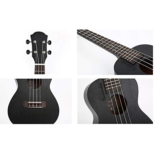 Ukulele Rétro Noir en Bois d’acajou 23 Pouces Concert Traditionnel Ukulele Uke Hawaii Enfants Petite Guitare avec Sac… - Les Beatles, Paul McCartney, John Lennon, RIngo Starr, George Harrison Ukulele Rétro Noir en Bois d'acajou 23 Pouces Concert Traditionnel Ukulele Uke Hawaii Enfants Petite Guitare avec Sac… – Image 5