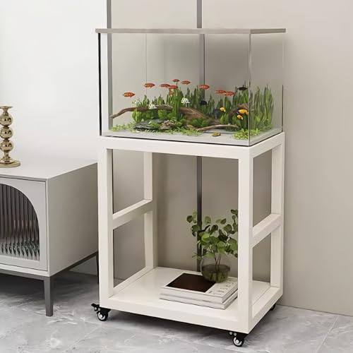 Vitrine mobile en fer forgé pour optimiser les petits espaces encombrés avec stabilité