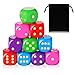 10 Pezzi Dadi in Legno per Dadi da Gioco in Classe Dadi Colorati Dadi Sfusi a 5 Colori Dadi Minuscoli Multicolori Solidi per Giochi da Tavolo Insegnamento di Matematica Decorazione di Feste