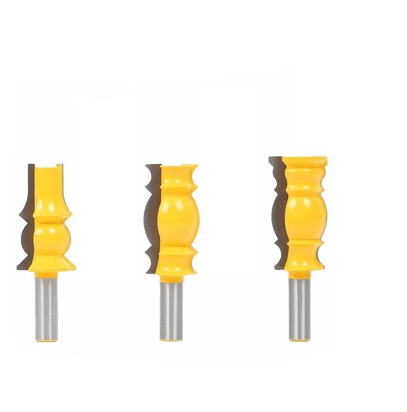 3 uds 1/2 "vástago moldura de corona enrutador línea de broca cuchillo cortador de carpintería cortador de espiga for herramientas de carpintería de madera(12.7mm shank)