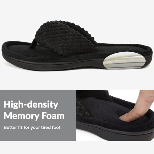 ULTRAIDEAS Women's Popcorn Flip Flop House Slipper with Memory Foam3