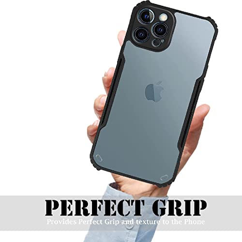 Image of Amazon Brand - Solimo Mobile Cover (Soft & Flexible Shockproof Back Case with Cushioned Edges) (Black) for Apple iPhone 13 Pro Max (Silicone