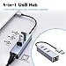 USB to Ethernet Adapter 4 in 1 Aluminum Splitter Hub with 3 Ports USB 3.0 Hub and 1000Mbps Gigabit Network LAN Port for Windows 10 8.1 8 7 Vista XP Linux Mac OS X Surface Notebook Drives Mobile HDD