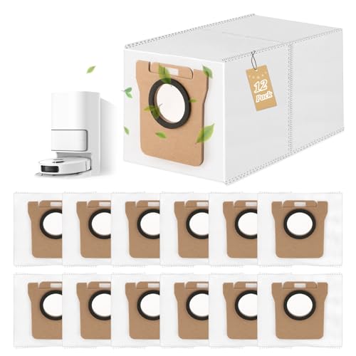 12 Pack Bolsas de Polvo para Dreame L10s Ultra / L10 Ultra/L20 Ultra Bolsas de Aspiradora para Xiaomi X10+ / X20+ Bolsas de Vacio Respuesto para Aspiradora Replacement Repuesto 2.5L