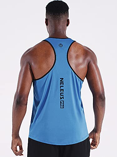 Image of NELEUS Men's 3 Pack Dry Fit Y-Back Muscle Tank Workout Gym Shirt