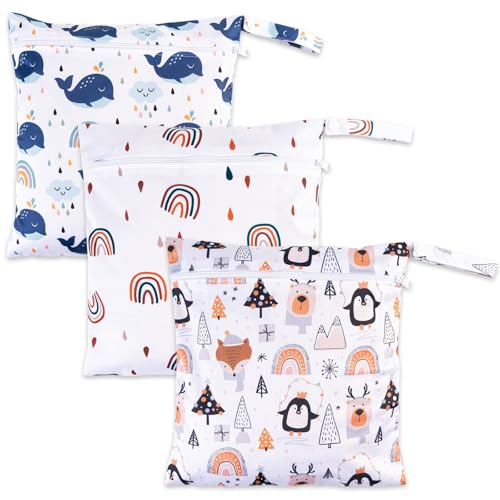 CIMOYBAI 3 Stück Nasstasche für Stoffwindeln