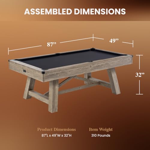 Image of Barrington Billiards Drop Pocket Pool Table with Complete Accessory Set