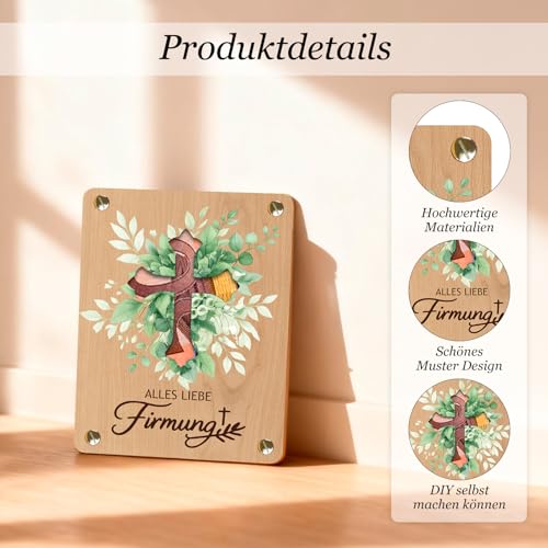 Firmung Geschenke Jungen, Verpackung Für Geldgeschenke 13 X 10 Cm, Firmgeschenk Set Mit Umschlag Und Reagenzglas, Originelle Geburtstag Geldgeschenk Holz, Firmung Karte Geschenke Für Mädchen Jungen