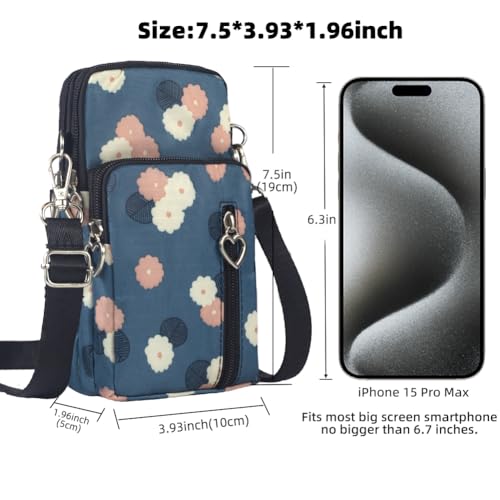Image of JANKS Small Crossbody Bag for Women - Mini Phone Purses with Crossbody Strap and Wallet - Nylon Arm Bag