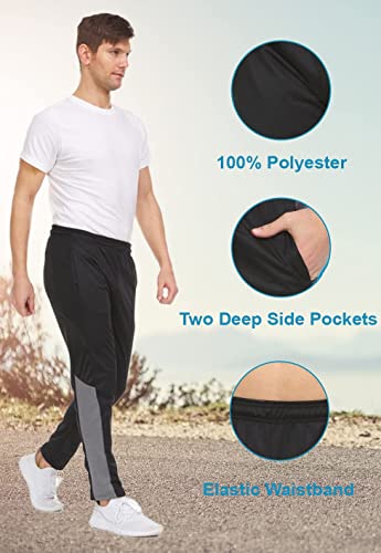 Active Club Mens Running Pants with Pockets for Multifunction, Workout and Training - 3 Pack Assorted - Thumbnail 3