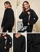 Bhome Womens Long Sleeve Nursing Shirts Dual Zippers Maternity Breastfeeding Sweatshirts V Neck Loose Fit Pregnancy Tops Fall Winter,Black L