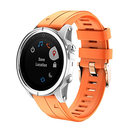 Correa de reloj de 20 mm con hebilla de oro rosa para Garmin Fenix 5S Plus sofisticada 4