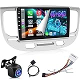 [4+64G] for Kia Rio 2005-2011 Upgrade Radio, NHOPEEW 9 inch IPS Touchscreen Android 15 Stereo - Wireless Carplay and Android Auto, Custom Homepage, 5G/WiFi, DSP/EQ, GPS, BT 5.0 + Backup Camera