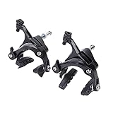 Alomejor Rennrad-Dual-Pivot-Bremssattel, Schnellstopp-Vorderrad-Hinterrad-Bremse, Mittelmontage mit Fahrrad-Seitenzug-Felgen-Bremssätteln für Rennräder