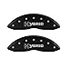 MGP Caliper Covers 34006SHYBMB GM Style & Hybrid Matte Black Caliper Covers - Engraved Front & Rear44; Set of 4