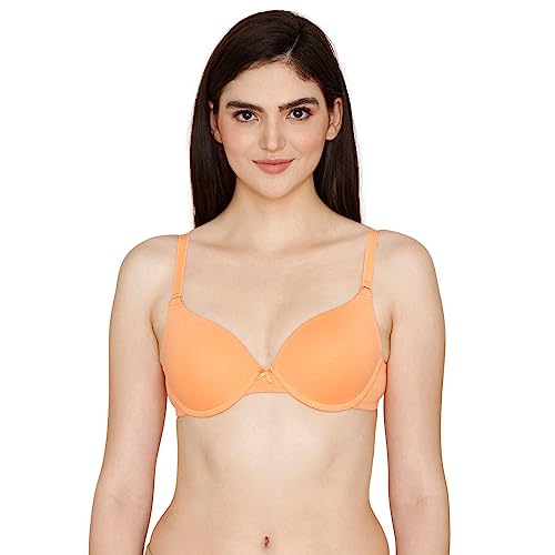 Zivame Push up Wired Medium Coverage Bra for Women - Mock Orange Deal