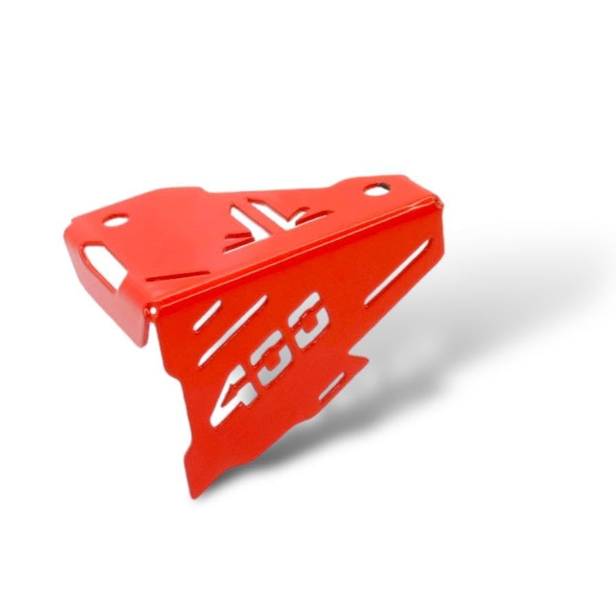 MILACHIN Motorcycle Protection Kit durable for Speed 400,Headlight Grill, Radiator Guard, Side Stand Extender Oil Caps Combo Red and Black. - Image 6 thumbnail