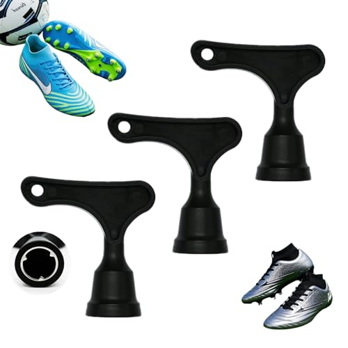 JLEivvi 3 Pack Football Boot Stud Removal Tool Professional Football Boot Stud Wrench Stainless Steel Replacement Adjustment Tool for Soccer, Rugby & Golf Shoes