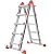 LANBITOU Ladder, 5 Step Ladder, Extension Ladder Max 17Ft, Non Slip Folding Ladder, Multi Position Ladder, Aluminum Ladder, Security 330 lbs Weight Rating, Ladders for Home Stairs Indoor Outdoor Roof