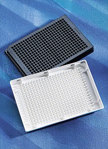 Corning 4511 384 Well Plate, Low Volume, Black, Non Treated, Round Bottom Without Lid, Nonsterile (Pack of 50)