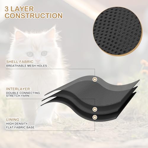 MoNiBloom Peitoral macio para gatos, à prova de fuga e viagens, colete respirável ajustável para gat