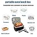Portable Lunch Bag Oven, USB Charging Lunch Box Food Heater Aluminum Film Liner Heated Lunch Box with 2 Heating Methods for Office Travel Home Kitchen
