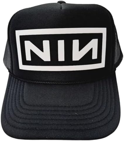 NIN Foam Trucker Mesh Snapback Cap Hat Black New