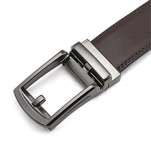 Andongnywell Men's belt Leather Ratchet Dress Belts with Buckle Adjustable Waist Cinch Waist band Waist Strap4