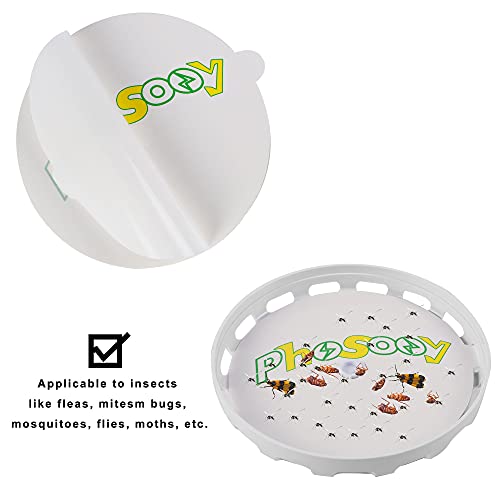 Phosooy Sticky Glue Board, Sticky Glue Board Pad Refills, Flea Trap Refill Discs For Pest Control Mosquito Trap, 10 Per Pack #TOP4
