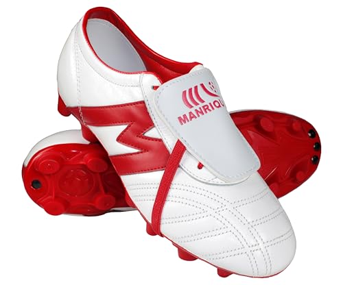 Manriquez Soccer Cleats, Firm Ground, Genuine Leather, Lightweight, Classic Style, Made in Mexico