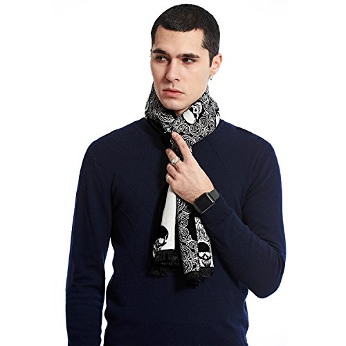 Landisun MC136 Skull Scarf Women Scarf Men Scarf Shawl Unisex Soft Long Elegant Classical Tassels thumb #4