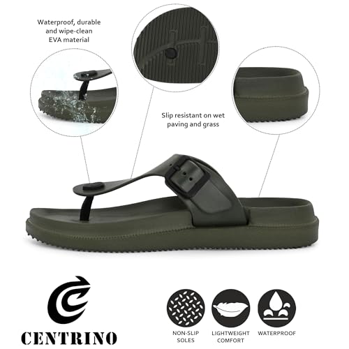 Image of Centrino Slides for Men | Comfortable & Stylish with Soft Insole | Trendy Design with Support Strap | Perfect for Spring Summer Traveling, Walking |Stylish & Everyday Flip Flops for Gents (7306)