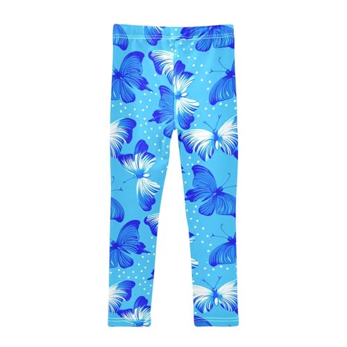 Girls' Leggings Butterfly Blue Kids Yoga Tights Pants 1 Pack 23033242