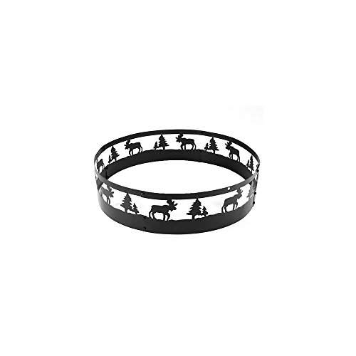 Sunnydaze Wild Moose Campfire Ring, 36 Inch Diameter
