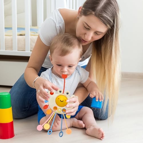 ZephyrCraft Montessori Spielzeug, Sensorik Spielzeug in Krabbenform, geeignet für 18 Monate+. Ideal als Motorikspielzeug zur Förderung der Feinmotorik und perfekt für Spielzeug für Flugreisen