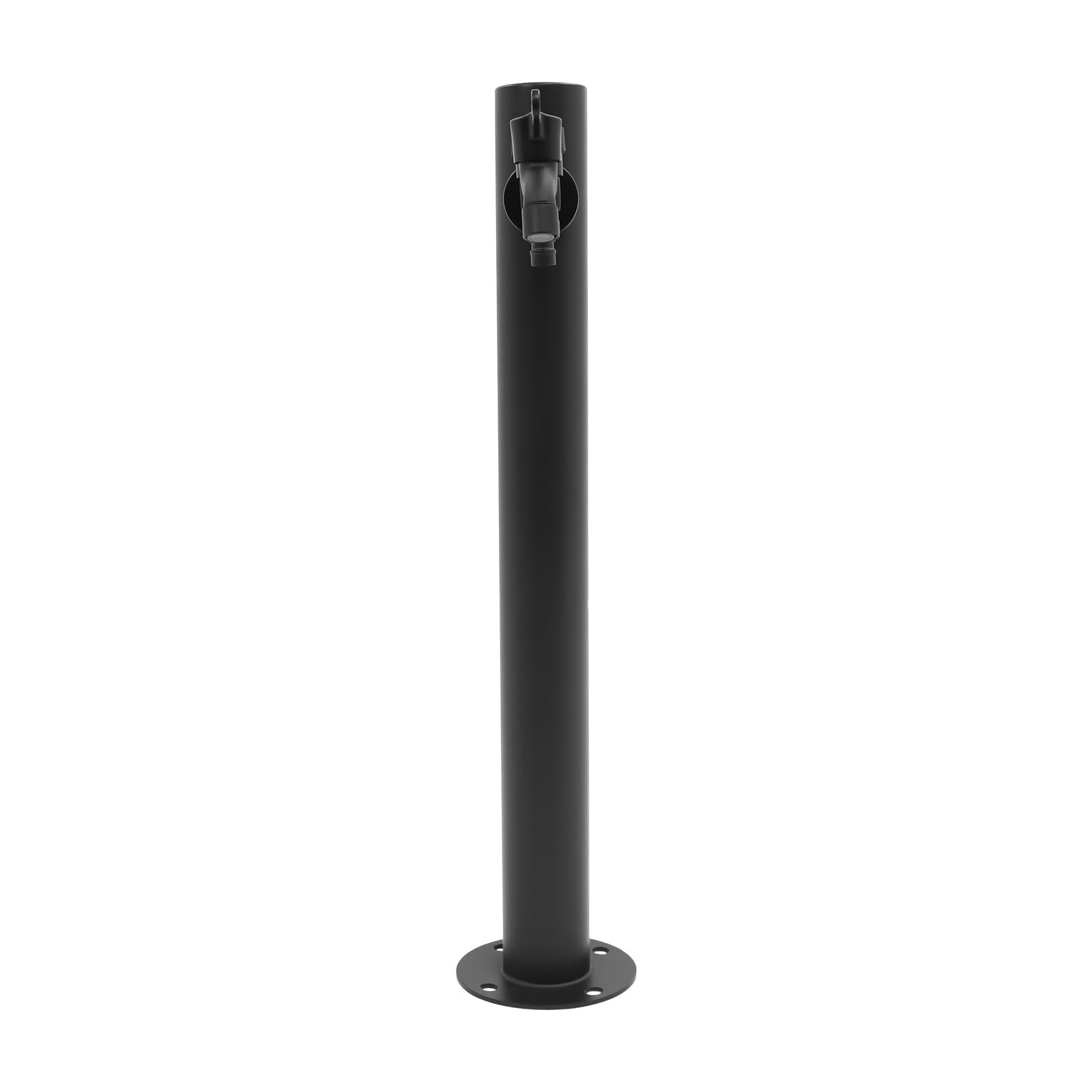 Colonna d'acqua da giardino, in acciaio inox, rotonda, con 2 uscite, DN15, per il monitoraggio del giardino, lavaggio auto, lavaggio a mano, bagno per animali domestici