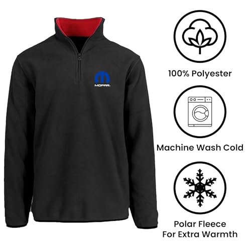 JH DESIGN GROUP Men’s Mopar logo Quarter Zip Fleece Sweatshirt Jacket 2 Colors3