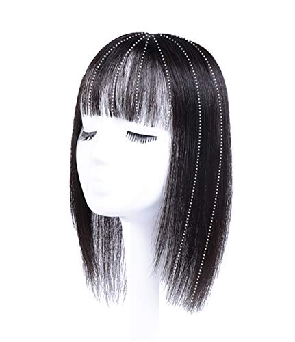 Frange d'air marron foncé 25cm à pinces | Votre coiffure parfaite au quotidien