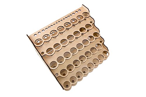 Image of The Broken Token Modular Paint Rack w / 35mm Holes - Multiple Organizer for Paint Bottles, Pots, and Brushes in Tiered Layout - Customize Your Pieces with Easy Organization & Access